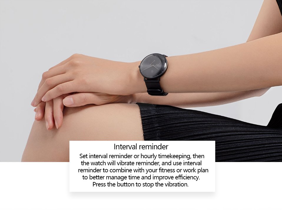 Xiaomi Mijia Smart Quartz Watch - Chytré hodinky elegantní ručičkové budík vibrace